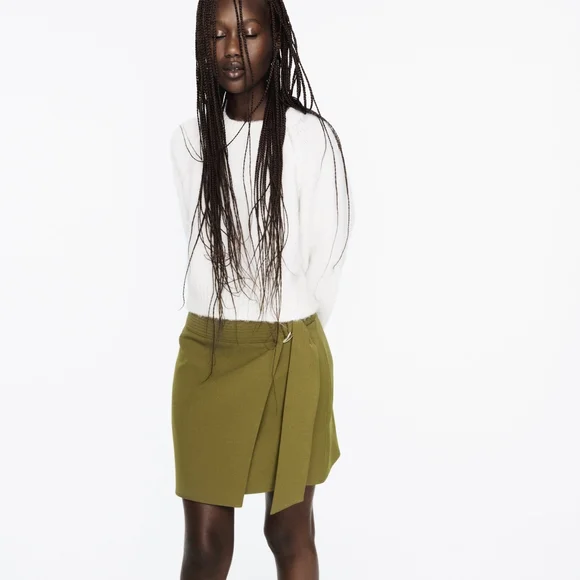 Zara | Shorts | Zara Wrap Front Flap Skort | Poshmark